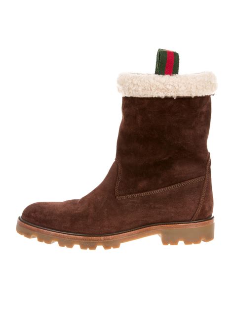 gucci sheepskin boots men|Gucci boots for men sale.